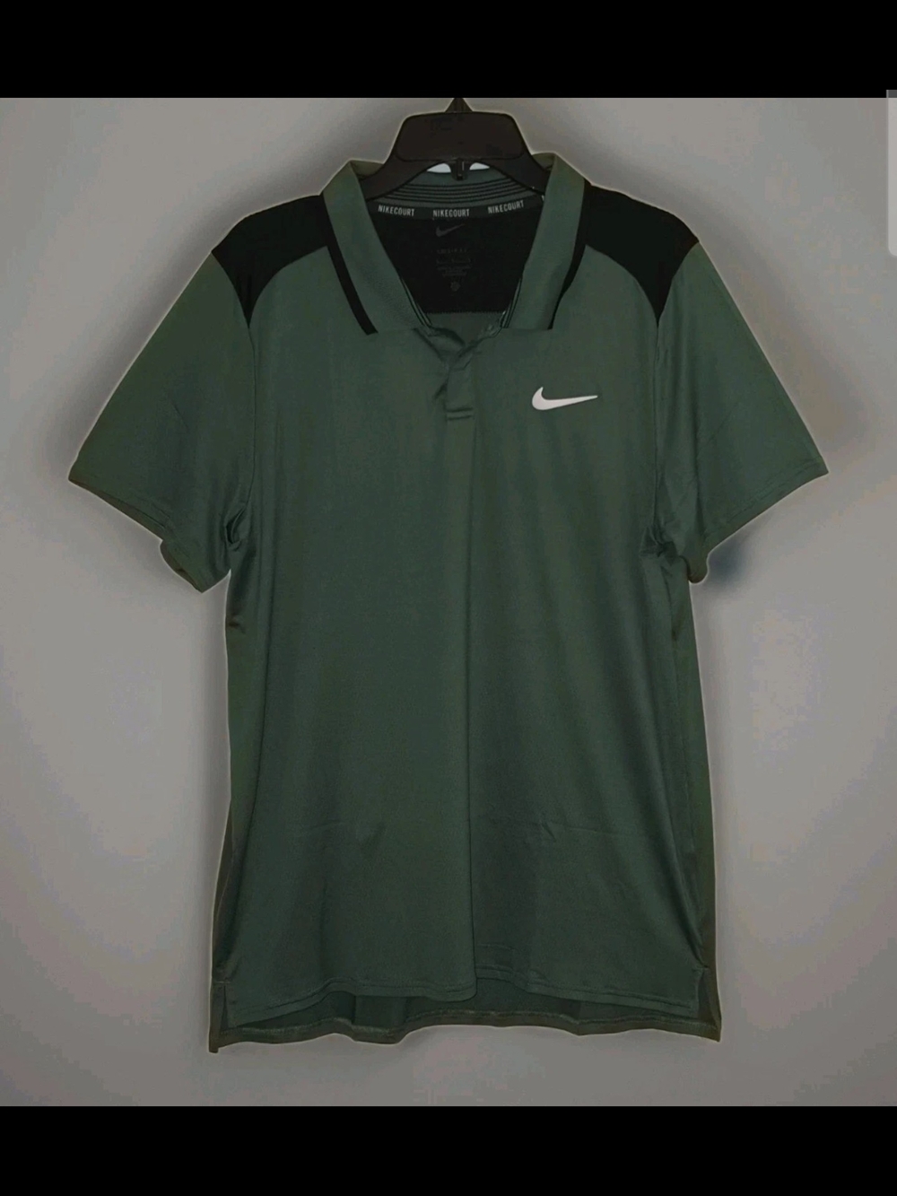Nike Court Advantage Dri-FIT Tennis Polo ~ Green Black  FD5314-361 Men's: L *NWT